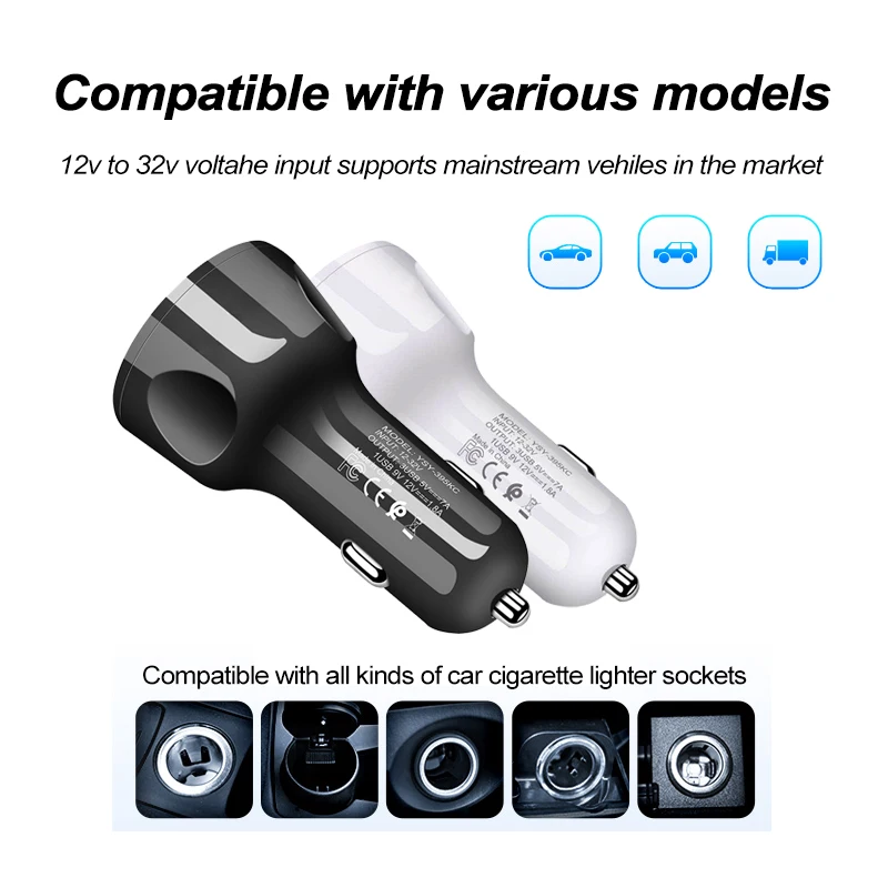 3 USB быстрая зарядка QC 3,0 USB Автомобильное зарядное устройство для iPhone X samsung S10 Xiaomi автомобильное зарядное устройство Быстрая QC 3,0 QC 4,0 зарядное устройство для мобильного телефона U