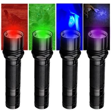 Тактический оружейный светильник 6 P, светильник-вспышка для воздушного ружья, прицел для охоты, кемпинга, ночного скаута, фонарь+ RGB, сменный светильник