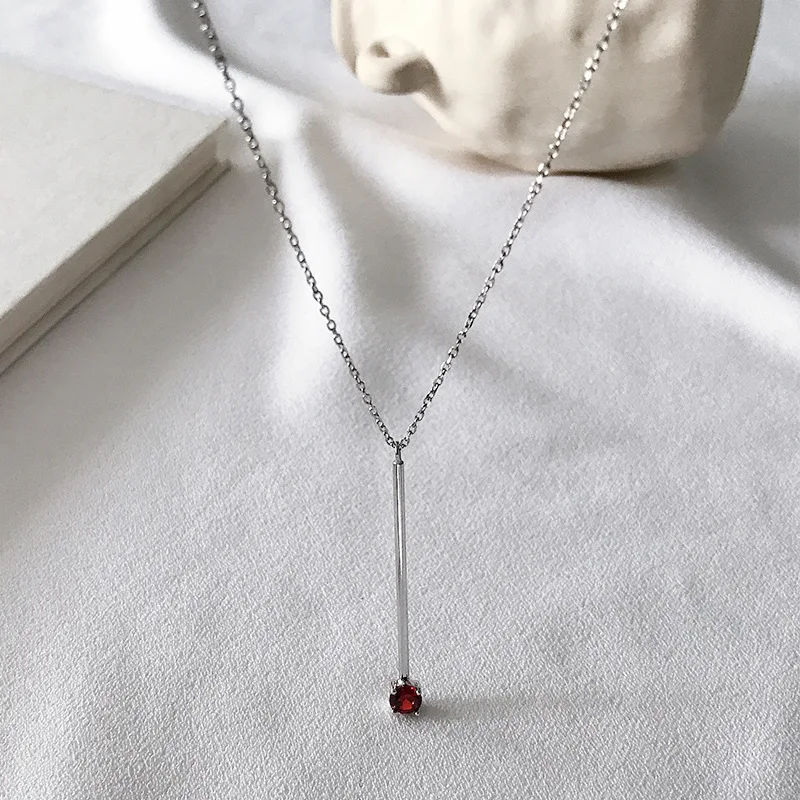 

S925 Fine Silver Accessories Short Matches Choker Fashion Simple Sets of Chain Zircon Necklace Women's to Pattern