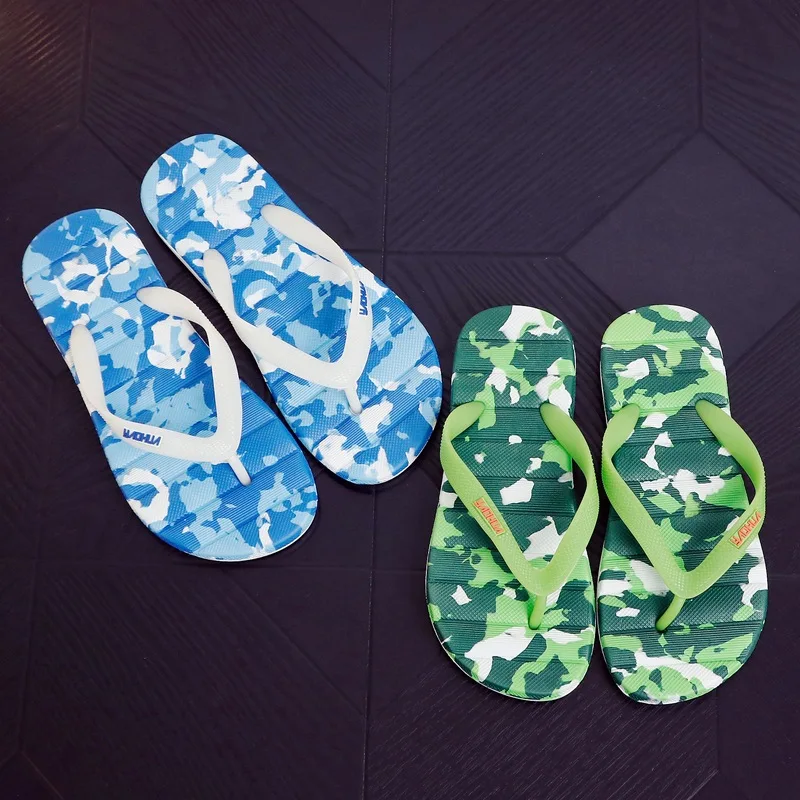 

New Style Camouflage Flip-flops Men Summer Anti-slip Sandals Cool Korean-style Trend Outdoor Sandals Men's Casual
