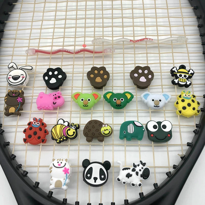 Tennis Racket Shock Absorber Silicone Durable Cartoon Animal Tennis Skirt Vibration Dampeners Tennis Accessories Retail New