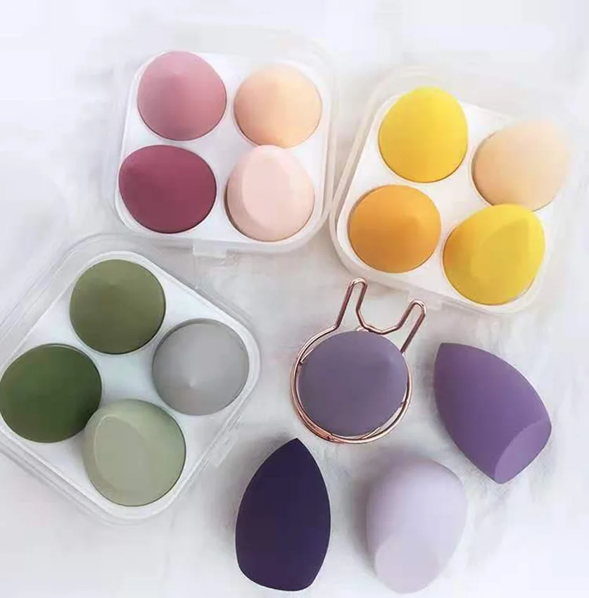 

4pc Boxed makeuppuff Dry Wet Sponge Powder Puff Cosmetic Puff For Foundation Concealer Make Up Tools