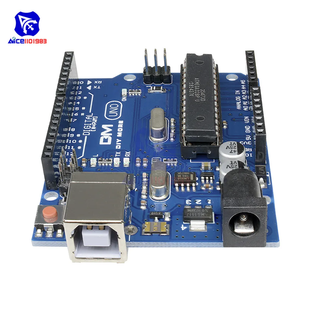 Плата разработки микроконтроллера diymore UNO R3 ATmega328P ATMEGA16U2 для Arduino|Интегральные