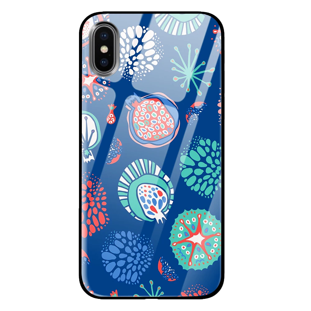Белая роза для iPhone 5 5S 6 6s 7 8 Plus X XS XR 11 Pro макс. закаленное стекло чехлы - Цвет: 8