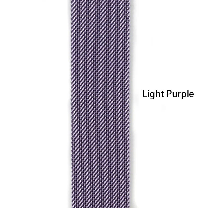 DIMU Миланский Браслет, Браслет для наручных часов Apple Watch, версии 5/4/3/2/1 38 мм 42 мм Нержавеющая сталь ремешок для наручных часов iWatch, 40 мм, длина-44 мм, ремешок для часов - Цвет ремешка: Light Purple