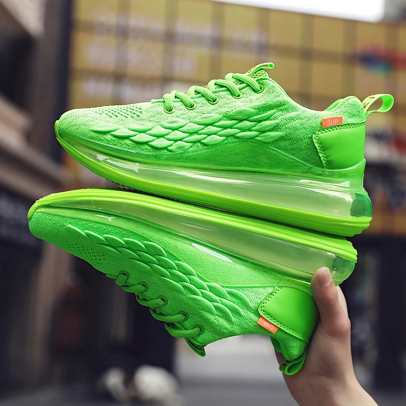 

Yahaha Men Air Mesh Casual Shoes Air-Cushion Flat Non-Leather Anti-Slip Man Sneakers Outdoor Jogging Trainer Male Footwear