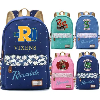 

Riverdale Pop's Skull Pretty Posions Vixens Flowers Dot Boy Girl School bag Women Bagpack Teenagers Canvas Lady Femme Backpack