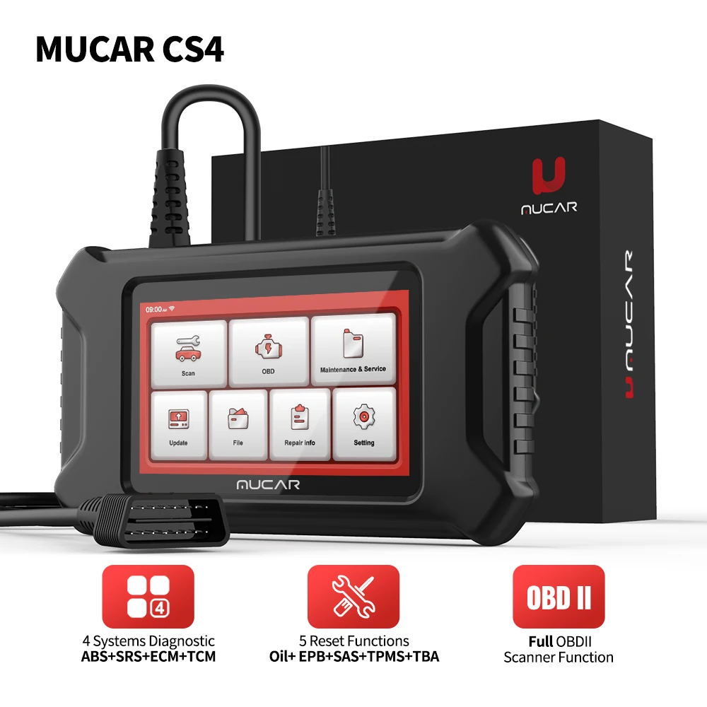 Диагностический сканер MUCAR CS4 OBD2 с маслом/EPB/SAS/TPMS/дроссельной заслонкой |
