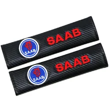 Подходит для Saab Carbon Fiber автомобильные плечевые защитные рукава Покрытие ремня безопасности внутренняя отделка автомобиля бутик