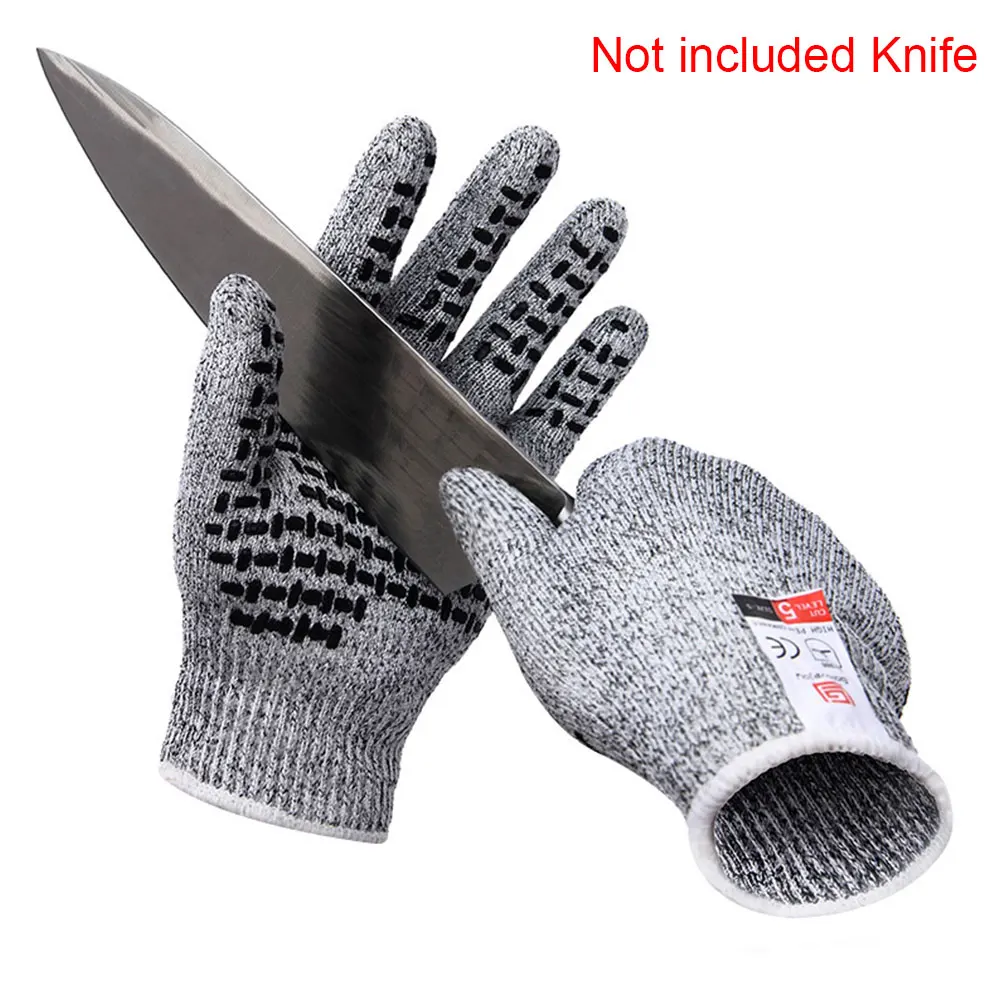 1 пара Многоцелевой Открытый самообороны анти-порезы Прочный безопасности рабочие перчатки Мясник безопасности защиты износостойкие палец