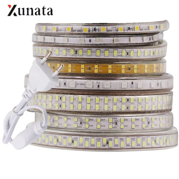 220V Led Strip Licht Flexibele Led Tape Smd 5630 5730 2835 5050 Waterdichte Led Touw Met Eu Plug Voor home Decoratie 220V Led Strip Licht Flexibele Led Tape Smd 5630 5730 2835 5050 Waterdichte Led Touw Met Eu Plug Voor home Decoratie