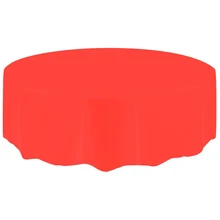 Пластиковая круглая скатерть для стола одноразовые вечерние домашние легкомоющаяся скатерть JS21