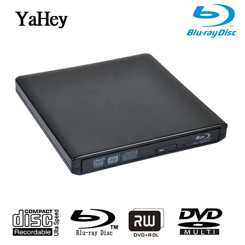 bluray USB 3,0 Внешний Blu-Ray оптический привод Bluray bd-rw горелка BD-RE CD/DVD rw Писатель воспроизведение 3D 4K Blu-Ray диск для ноутбука Настольный ПК - Цвет: bluray