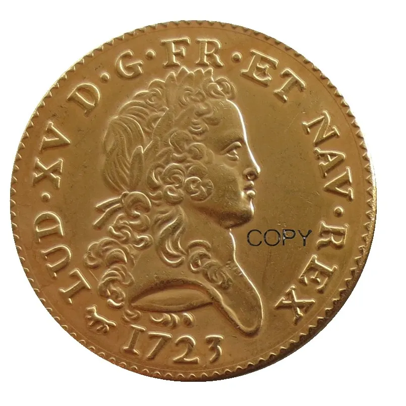 Франция 1723 A 1724 A Луи ХV двойные позолоченные монеты Луи
