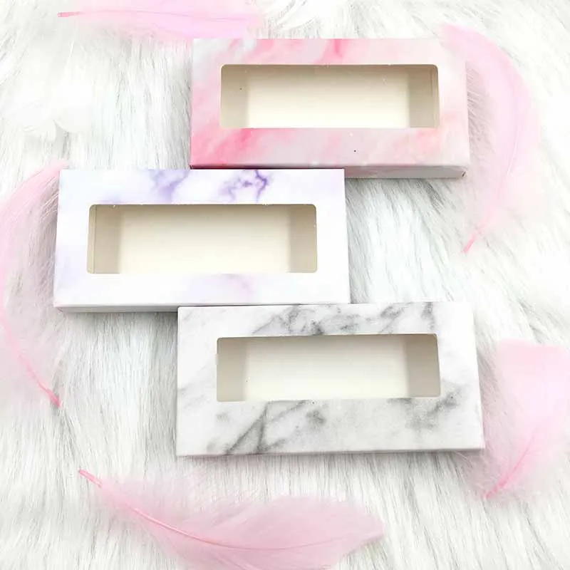 

20/pack wholesale paper Eyelash Packaging Box Lash Boxes Packaging Custom Logo Faux Mink eyeLashes Strip Empty Case Bulk Vendors