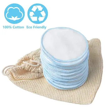 

10Pcs Three-Layer Bamboo Fiber Reusable Makeup Remover Remover Wipes Washable Towel Washable Makeup Remover Cotton