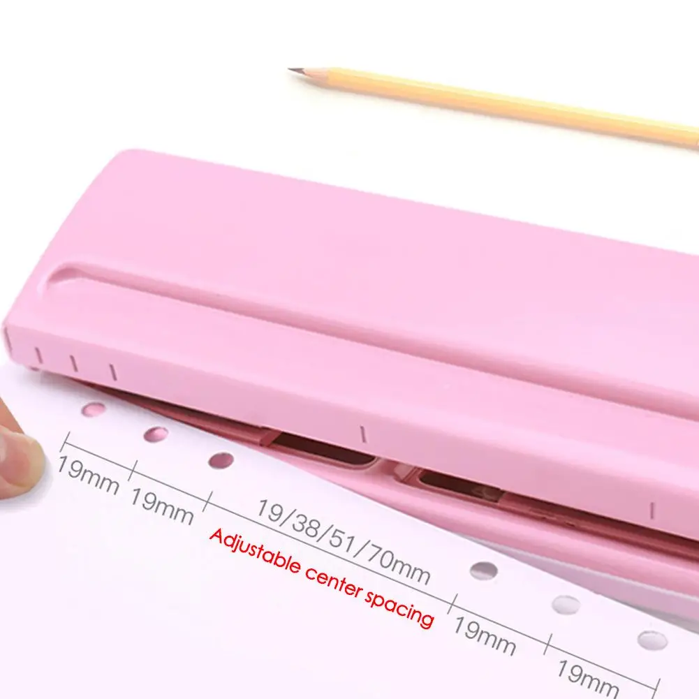 

High Quality KW-TRIO 6 Hole Punch Loose-Leaf Puncher Paper Adjustable Stapler