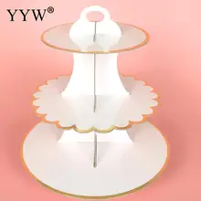 3 ярусная подставка для торта, свадебные принадлежности, одноразовый поднос для закусок, вечерние тарелки для чая, посуда, бумажный поднос, стойки, инструменты для украшения торта