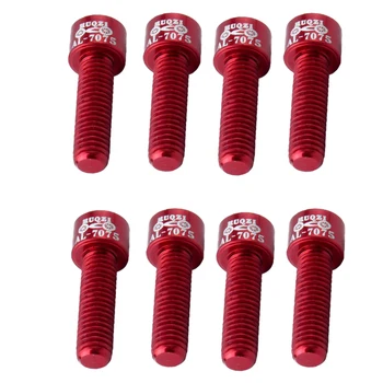 

8 Count M5x17mm High Strength Bike Headset Bolt MTB Road Cycling Alloy Stem Screw Replacement Red