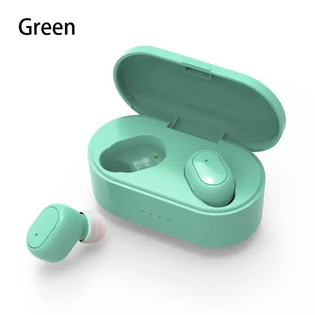 TWS Bluetooth наушники 5,0 настоящие Беспроводные наушники с микрофоном Handsfree для xiaomi Redmi airdots наушники стерео гарнитура - Цвет: Green