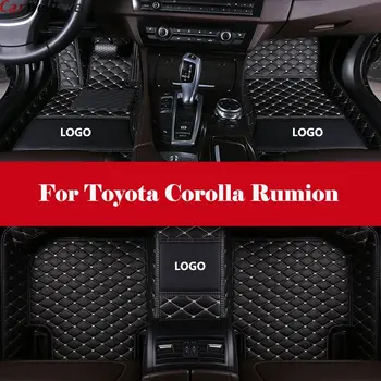 

Car Floor Mats Waterproof Leather Floor Mat +LOGO Car-styling Interior Car Carpet Floor Mat For Toyota Corolla Rumion