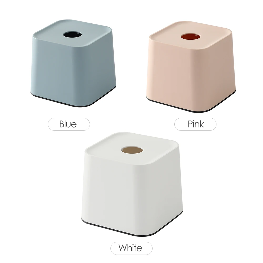 Roll Paper Box Kitchen Roll Holder Blue/White/Pink Toilet Roll Paper Box ABS Roll Paper Tube Home Coffee Table Paper Case