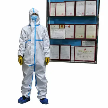 

High Antibacterial Reusable Plastic Closures Isolation Suit Safety Clothing Surgical Medical Overall Suit Protective Clothing