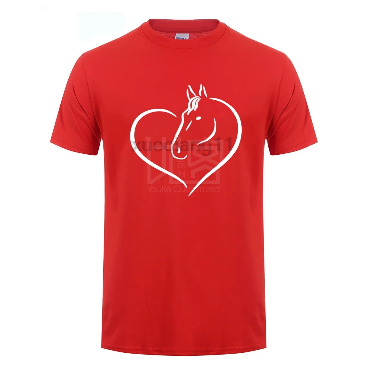 Amore Riding Horse Donna T Shirt Estate Manica Corta In Cotone Cavallo Divertente Ragazza T Shirt