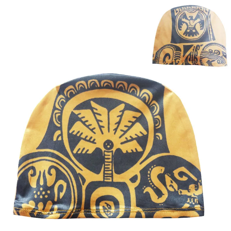 Child Ocean Boy Kids Swimming Suit Short Sleeve Moana Cosplay Maui Shirt Shorts Pants Bathing Cap Costume Swimwear