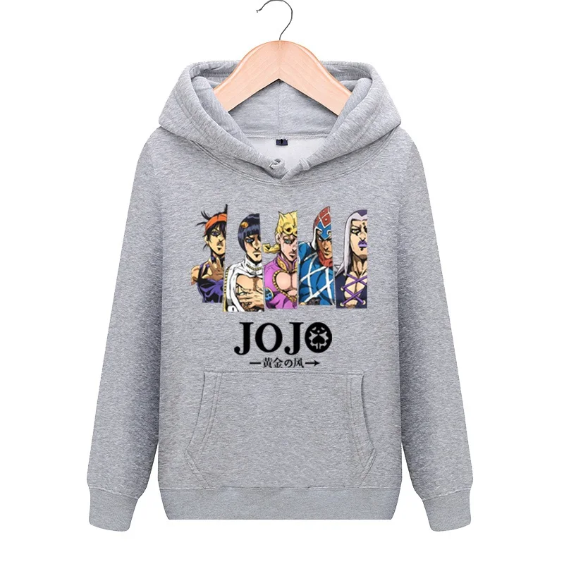 Высокое качество Q унисекс JoJo невероятное приключение Золотой ветра с хлопковой футболкой с капюшоном и толстовки с капюшоном, верхняя одежда JoJo невероятное приключение куртка с капюшоном пальто - Цвет: 2