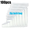 100pcs/lot Clear Heavy-Duty Thick Zip Lock jewelry Gift Package Storage Bag Ziplock Plastic Reclosable Poly Bag Thickness 0.12mm 1