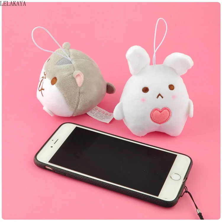 Милые животные хомяк кролик плюшевые игрушки Кукла Kawaii сумка Украшение автомобиля брелок держатель подарок мини мягкий брелок Подвески