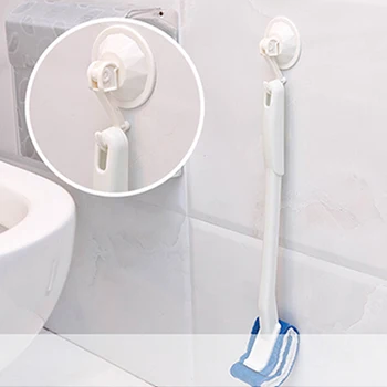 

New 1Pc Toilet Brush Home Shower Room Wc Accessories Portable Toilet Brush Bathroom Scrubber V-Type Bent Cleaner