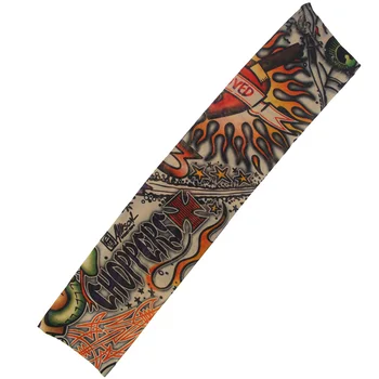 

Newly 6pcs New Nylon Elastic Fake Temporary Tattoo Sleeve Designs Body Arm Stockings Tatoo for Cool Men Women FIF66