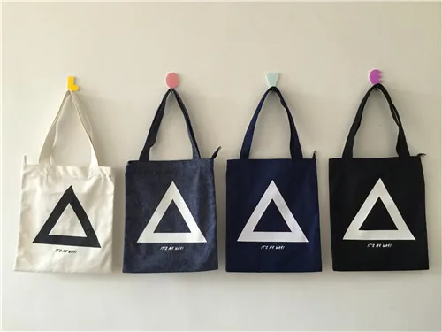 Fashion Harajuku Fashion Origional Geometric Pattern Environmentally Friendly Triangular Circle Shopping Bag One Shoulder C