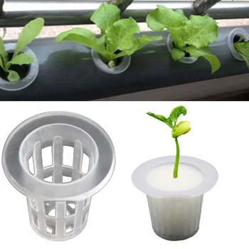 

Nursery Pots Nursery Cups Mini Reusable White 10pcs Soilless Hydroponic Seed Trays Plant Grow Organic Mesh Net Pots