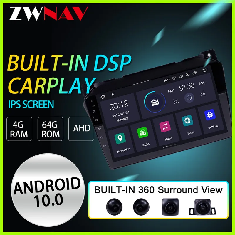

gps navigation radio stereo For Suzuki Alto 2009-2017 Android 10 Screen Reversing Image Display Bluetooth 360 Surround View