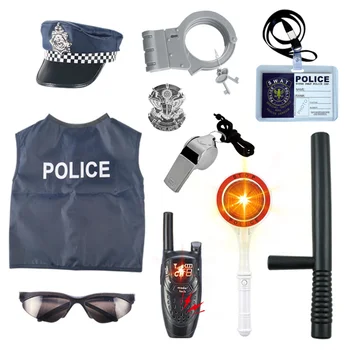 

10Pcs Children Pretend Play Police Officer Props Police Role Play Kit Training Toy For Children Educational Toys Birthday Gift