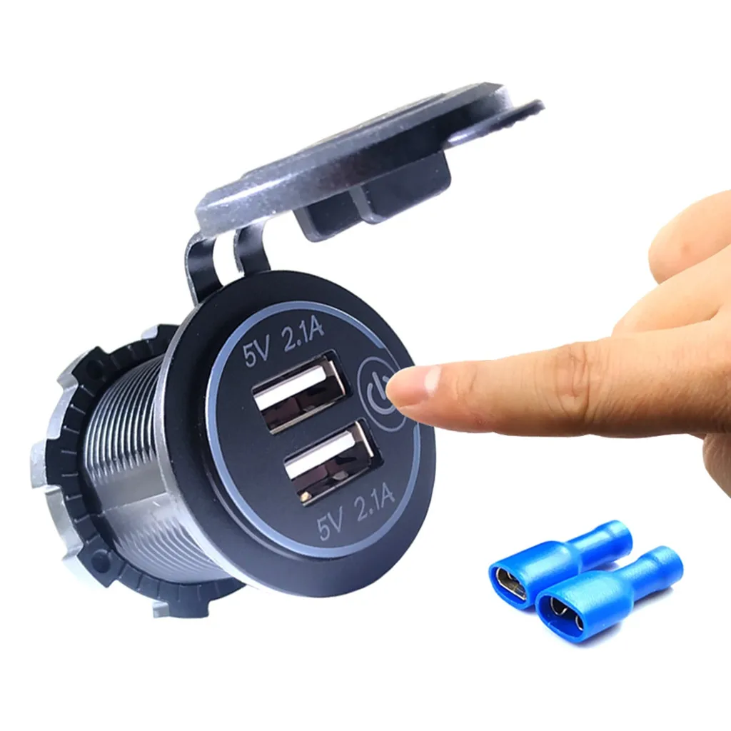 Carprie 12 V-24 V Водонепроницаемый 3.1A/4.2A/4.8A Dual USB быстрой Зарядное устройство розетка электропитания с USB автомобиля Зарядное устройство терминал телефон Зарядное устройство