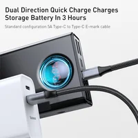 Baseus 65W Power Bank 30000mAh PD Quick Charge FCP SCP Powerbank Portable External Charger For Smartphone Laptop Tablet 3