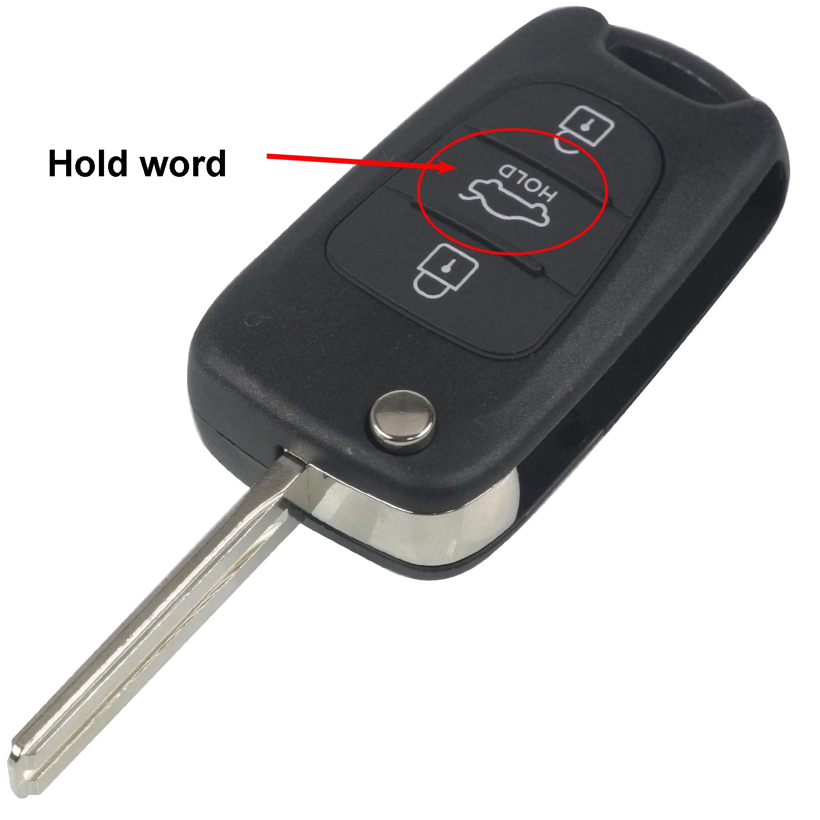 Replacement Remote Car Key Shell 3 Buttons Flip Folding Key Case For Kia K2 K5 Rio 3 Picanto Ceed Cerato Sportage - Цвет: Hold-Center Blade