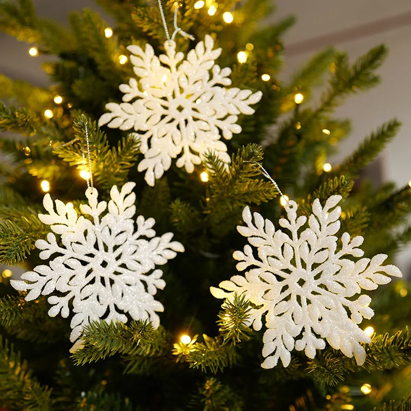 Christmas Tree Decorations White Angel Doll Reindeer Snowflakes Shape Xmas Tree Hanging Ornament Kids toys DIY Crafts noel natal