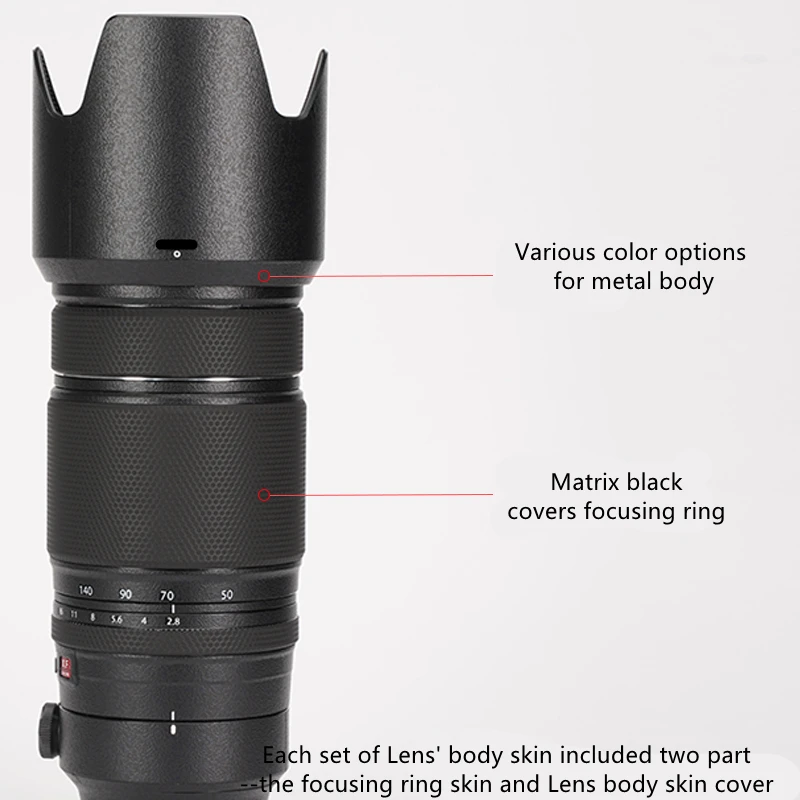 Hinefilm Skin for Fuji XF50-140 F2.8 Lens Decal Skins 50-140 F2.8 Wrap Cover for Fujifilm XF50-140mm F2.8 Lens Sticker 50140 2