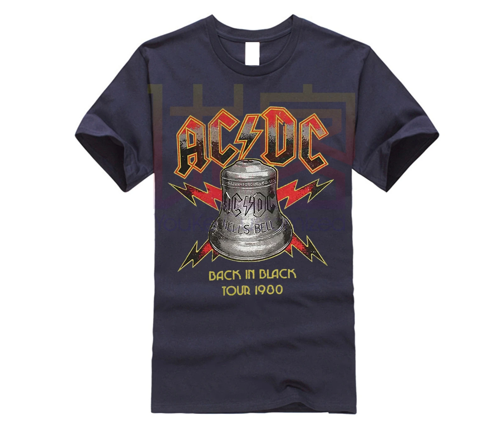 AC футболка DC Back In 1980 Tour Hell's Bell с логотипом кислотная 49| |