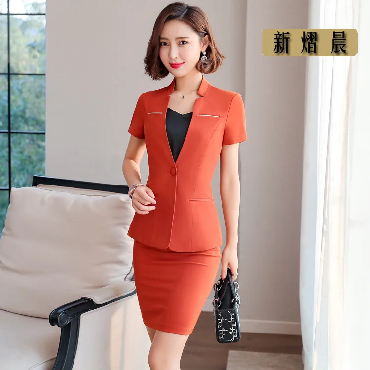 

Hotel Work Clothes Short Sleeve Front Desk Foreman Catering Waiter Workwear Cash Storage Summer Wear Business Suit Manager Set