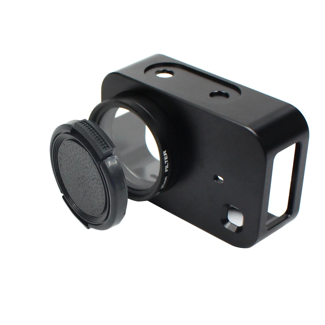 Tanie Aluminium ochronna mocowanie ramy dla Xiaomi Mijia Mini 4K obudowa kamery Case Protector z UV osłona obiektywu kamery granicy