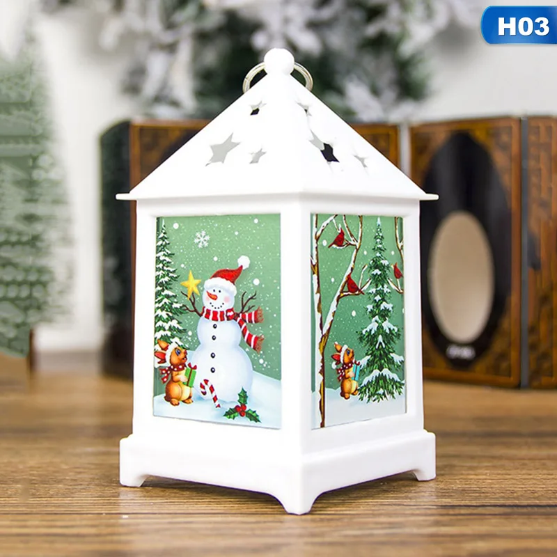 LED Lights Christmas Creative Portable Christmas Small Wind Painted Religious Christmas Lights Hanging Ornaments Party