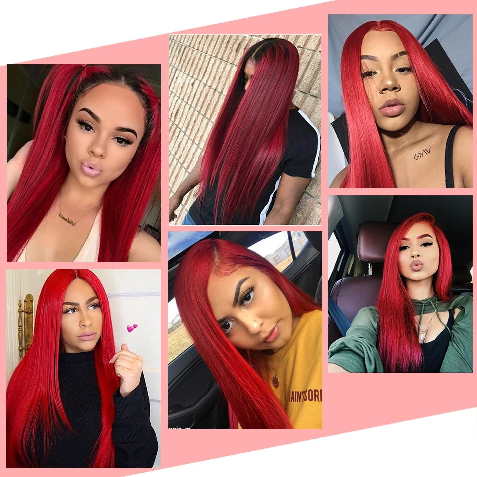 Excellent Pre-Colored Ombre 99J Burgundy Bundles Straight Hair Bundles Brazilian 100% Human Hair Bundles Remyblue Remy Hair Weave Bundles 0