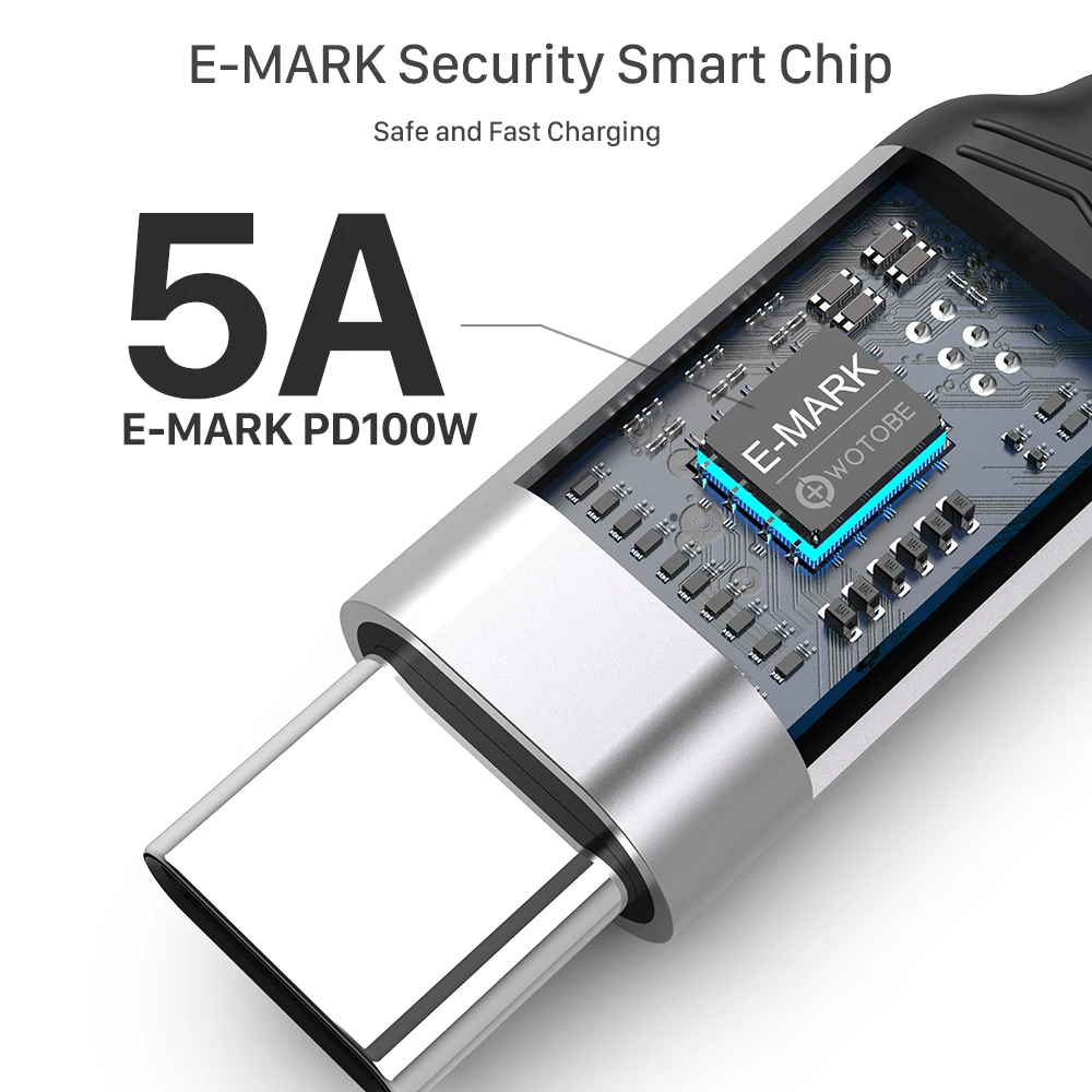 2x Cavo USB-C 5A 2m Ricarica Super Veloce Per Samsung, Huawei, Xiaomi - Trasferimento Dati 480Mb/s