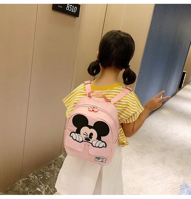 2-7 лет милый детский сад начальной школы плюшевый школьный рюкзак для мальчика туристический ребенок Микки Минни девочка ребенок мультфильм рюкзак